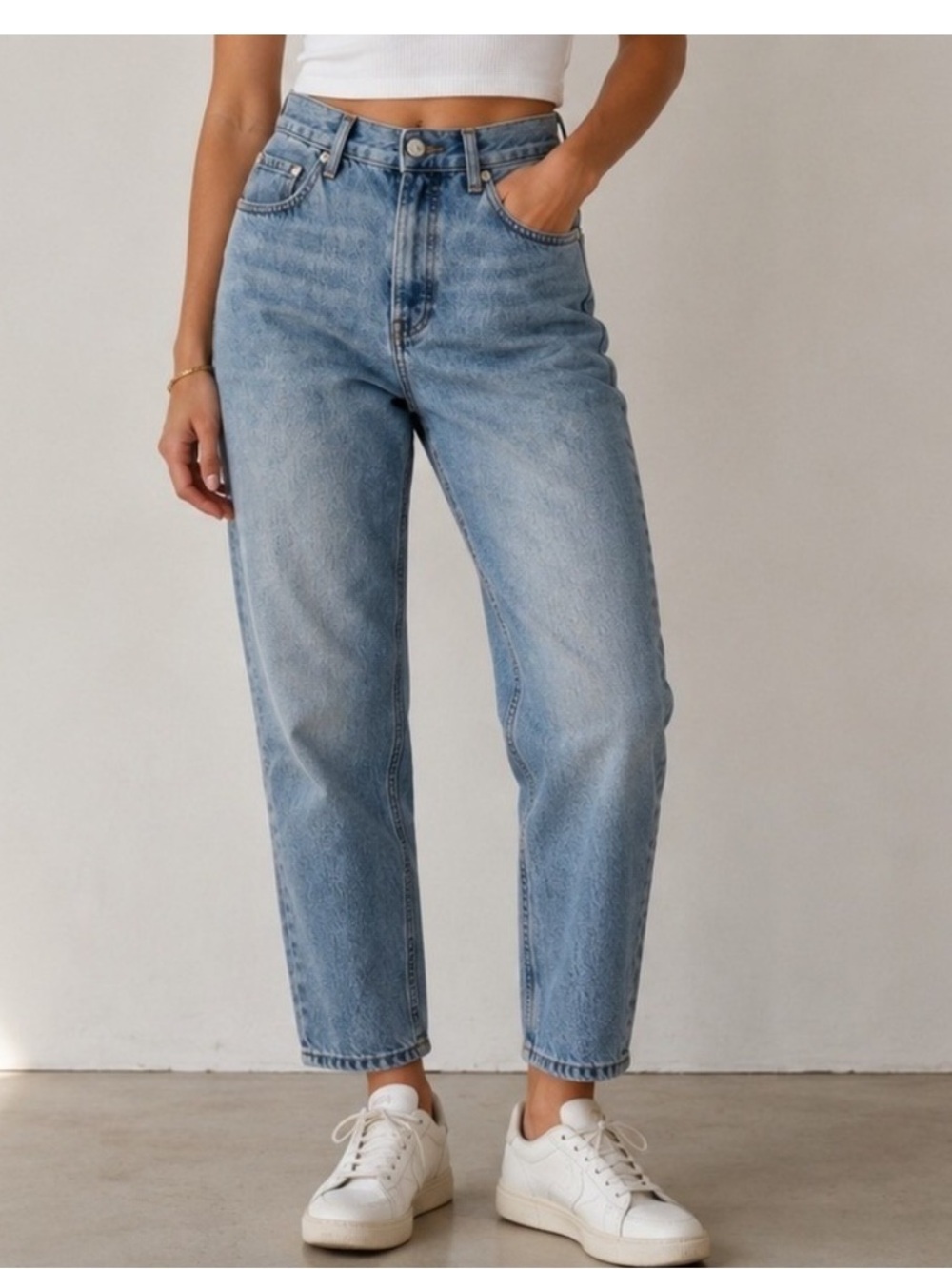 Everlane The 90s Cheeky Jean Organic Cotton Light Blue Wash Straight Jeans 30